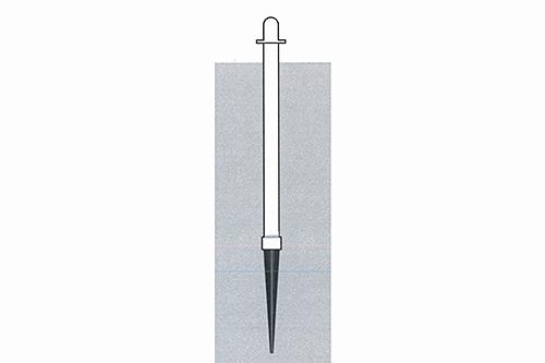 Paletto CVM in plastica per terreno - h 60 cm. 